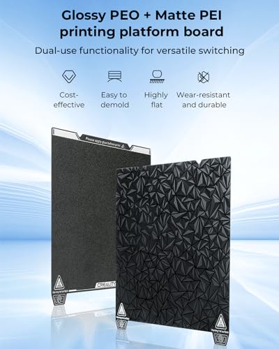 Creality Placa de construção de dupla face oficial, PEO suave + PEI texturizado 235 x 235 mm placa m
