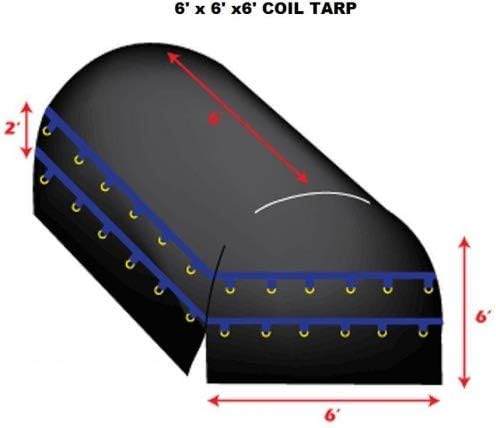 FJYW-6' x 6' X 6' Flatbed Truck Tarp - Light Weight Coil Tarp