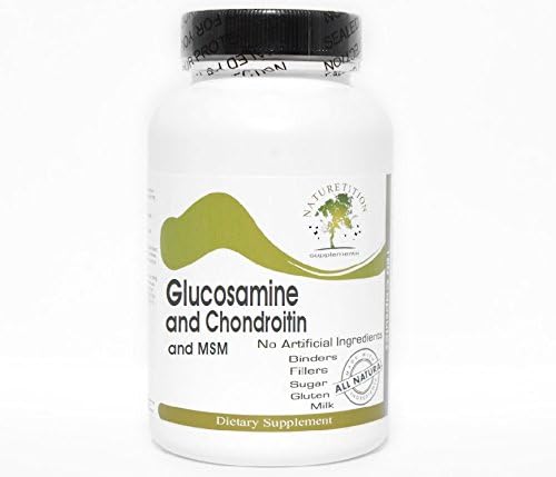 Glucosamina 750 mg, condroitina 600 mg y MSM 500 mg TS ~ 100 cápsulas - Sin aditivos ~ Naturetition Supplements