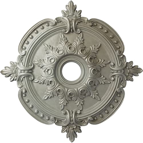 Image of 28 3 /8 inchOD x 3 3 /4 inchID x 1 5 /8 inchP Benson Classic Ceiling Medallion (Fits Canopies up to 6 1 /2 inch), Hand-Painted Flash Gold