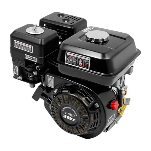 TONFEION 4-Takt-Benzinmotor 212CC, Gasmotor Benzin Go-Karts Motor 7.5 PS, Standmotor Benzin Kartmotor 0.79Gal Benzinbetriebener Mehrzweckmotor, Luftkühlung Motor Einzylinder für Wasserpumpen