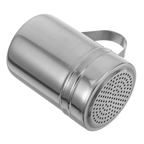 FUNOMOCYA Farmhouse Style Powder Duster Lid Salt Pepper Shaker Set Stainless Steel Spice Jars for Baking