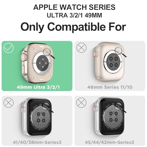 DABAOZA Compatible for Clear Apple Watch Band 49mm Ultra 3 2 1 Neon Orange by DABAOZA - Used condition - Image 2