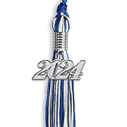 Endea Graduation Mixed Double Color Tassel Earrings for Her Silver Date Drop