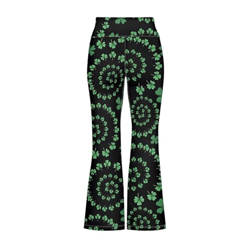 St Patricks Day Flare Leggings for Girls 5-14 Years Kids High Waisted Yoga Pants School Long Bootcut2