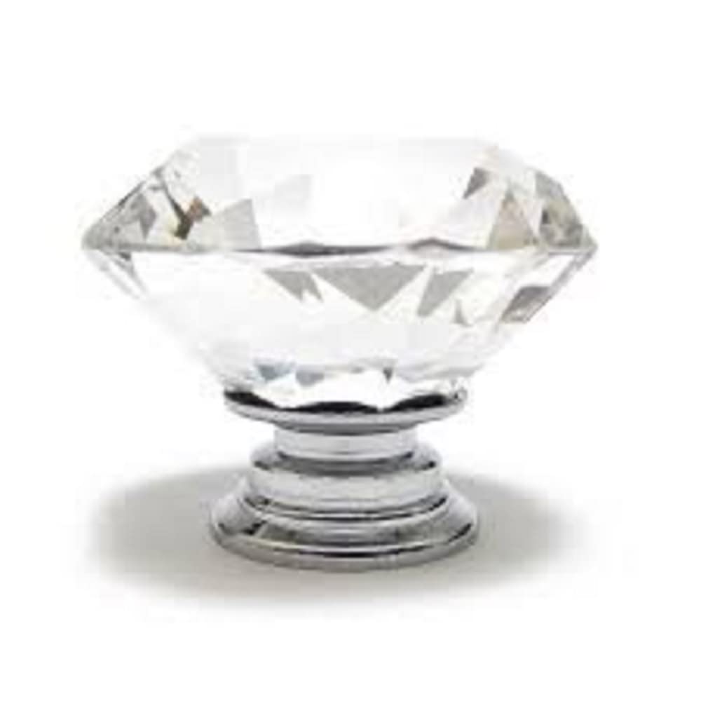 Boolavard 30mm Clear Diamond Crystal Furniture Handle Cabinet Cupboard Wardrobe Door Knob Drawer Pull Knobs