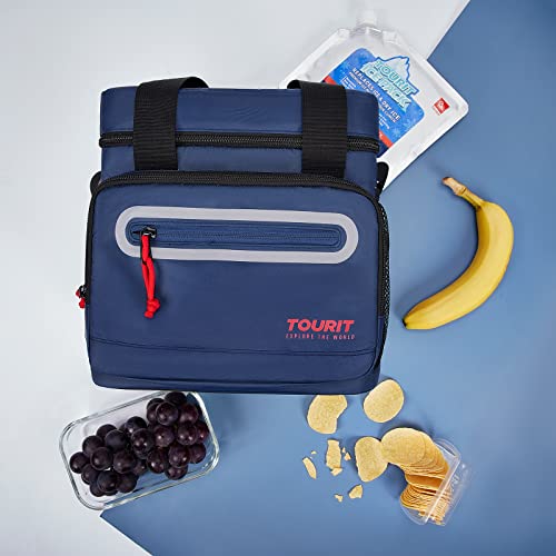 Tourit Large Lunch Bag 14L Insulated Lunch Box Lunch Cooler For Men Work, Dark Blue #TOP7