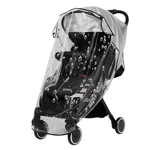 Plastico Lluvia Silla Paseo Universal, Transpirable Protector Lluvia, Carro y Capazo Bebe Universal con Ventana, EVA de Calidad Alimentaria, Transparente, Protector de lluvia para cochecito de bebé