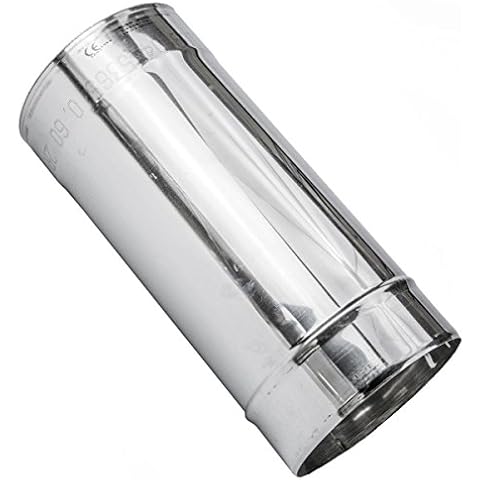Stainless Steel Chimney Flue Liner Rigid Pipe Multi Fuel Stoves Ø 125 mm / 5", Length, 1 m Cover