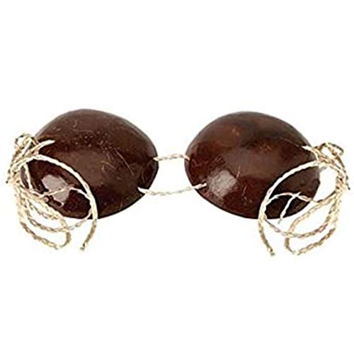 Summer Luau Party Coconut Top Bra - One Size, Brown - 2 Pcs