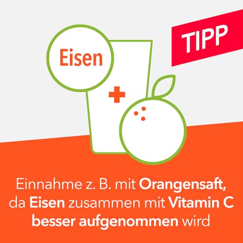 Eisentabletten-ratiopharm® 100 mg Filmtabletten: Eisenmangel ausgleichen und sich wieder fit und aktiv fühlen, 100 Filmtabletten