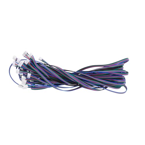 BUGUUYO 10Pcs 1M 2.54mm Pitch 4Pin to 6Pin Stepper Motor Connector Cable with White Terminal for 3D Printer, Stepper Cab