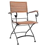 OUTLIV. Lindau Biergartensessel-Set Stahl Teak