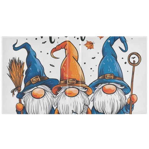 Image of 3 Ring Binder Gnomes Autumn Pumpkin 1.5 inch Binders Three Ring Binders with Clipboard Fit 8.5'' x 11'' Paper 3 Interior PVC Clear Pockets for Office Supplies