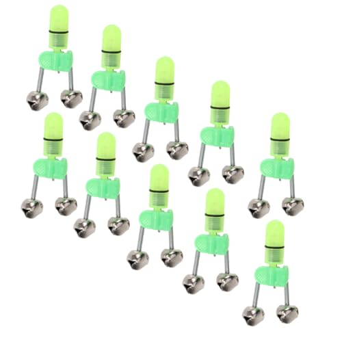 ibasenice Fishing Bells Fish Bite Alarm Night Fishing Indicators Led Bait Alarm Vibration Alert