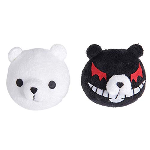 Lanrena Monokuma Hair Clips Anime Enoshima Junko Cosplay Accessories Black White Bear Hairpin