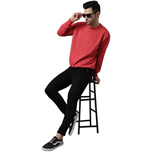Image of Mack Jonney Fleece Round Neck Solid Sweatshirt for Men (Pack of 2)-SW RRN PNK Sky 02-P