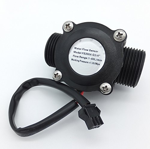 jdhlabstech Liquid Flow Sensor flowmeter 1 to 30 liters/min G 3/4 inch (DN20)