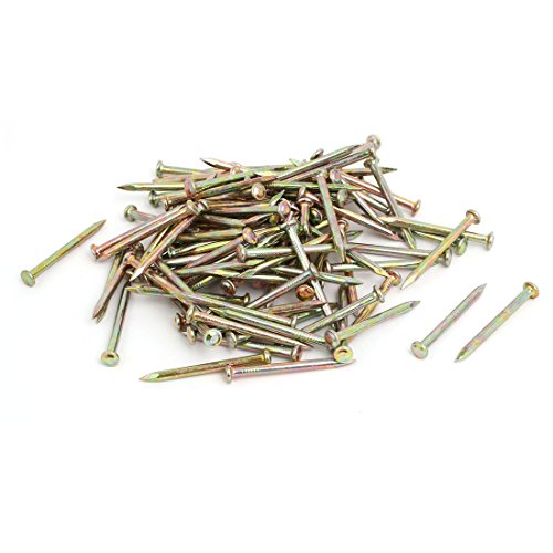 Aexit 40mm Length Fastener Fiber Concrete Cement Wall Zinc Alloy Point Tip Wire Nails 150pcs Model:18as354qo113