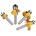 Bestgle Set of 4 Roundover Edging Router Bit Set 1/4-Inch Shank Woodworking Milling Cutter Tools, 5/16