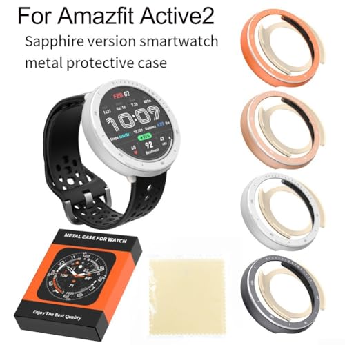 Evita arañazos en Amazfit Active 2 con esta funda naranja de acero 4