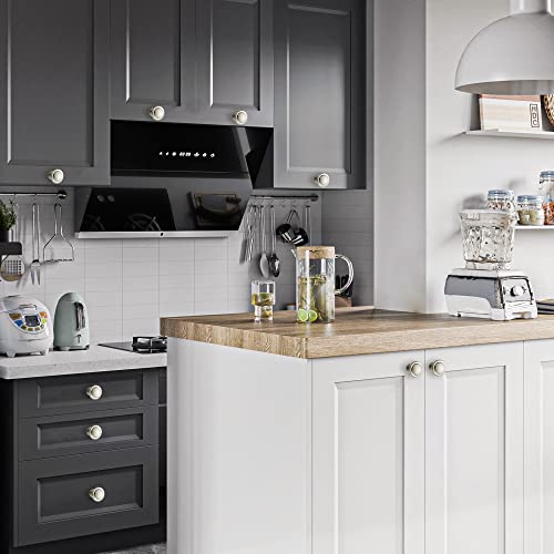 Joy Decor 10 Pack Kitchen Cabinet Knobs Solid Drawer Knobs Dresser Knobs 1-1/4 Inch Drawer Pulls Brushed Nickel Cabinet Hardware For Dresser Drawers #TOP5