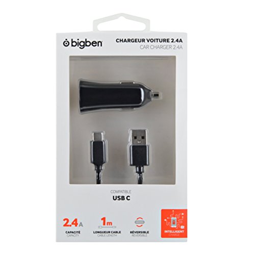 Bigben Connected BBC Chargeur Allume-Cigare avec câble USB/USB C Noir Cover