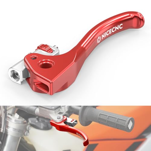 NICECNC Shorty Clutch Lever Motorcycle Compatible with Beta 200/250/300 RR 2013-2025,350-500 RR/RR-S 4-Stroke 2012-2025,Compatible with GasGas 125-450 MC/EX 125/250/250F/300/350F/450F 2021-2023, Red