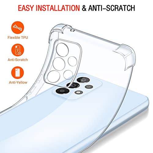 Image of Lustree Back Cover Transparent Case Compatible with Samsung Galaxy A53 | Clear + TPU Case with 4 Corner Air Cushion Protection & Camera Protection | Slim& Stylus Cover