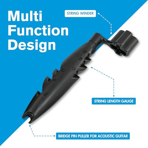 The Cuda Winder – Revolutionary Guitar String Length Gauge and Guitar String Winder Tool (Slate Grey) - Thumbnail 7