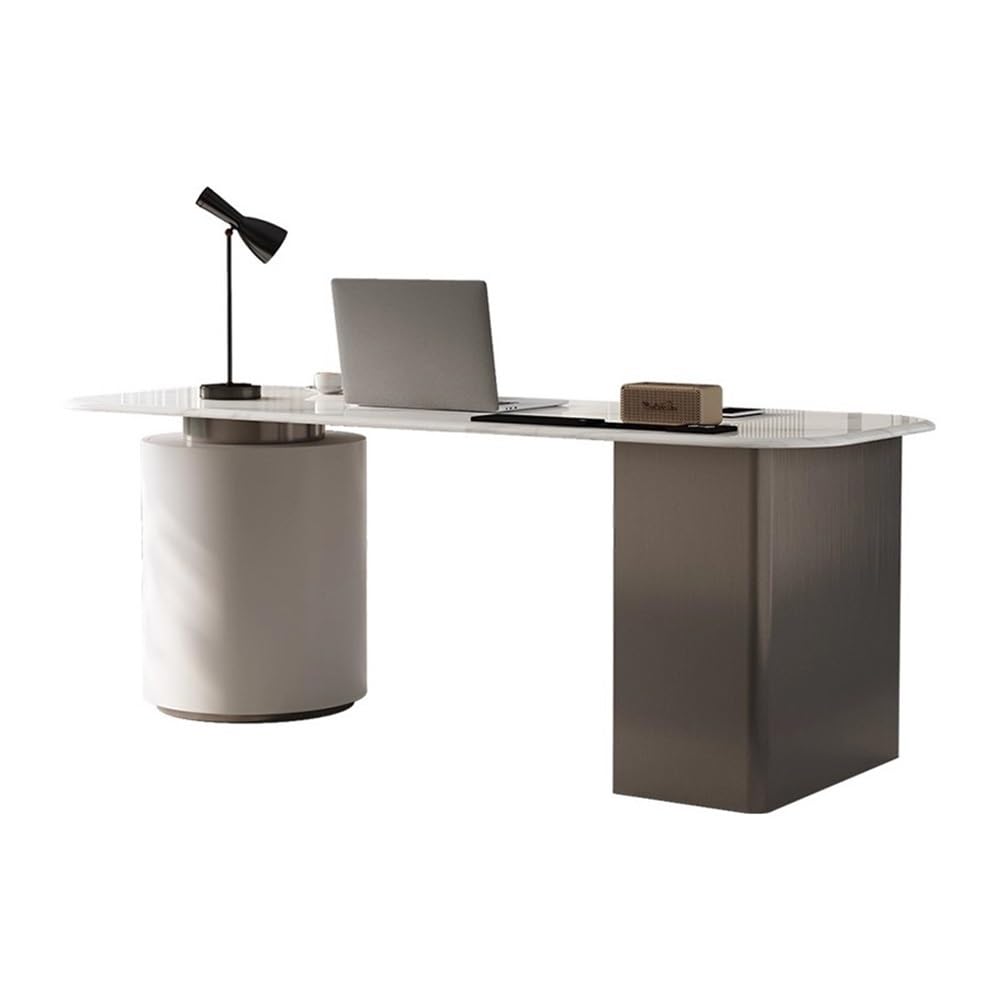 Acrittura Scrivania moderna for l'home office, scrivania direzionale stabile in ardesia di roccia(L)