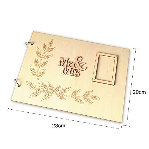 Baugger - Handmade Senhor & Sra. Amor Livro de Convidados Do Casamento De Madeira DIY Assinar o Livr