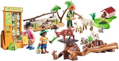 PLAYMOBIL Family Fun 71191 Adventure Petting Zoo with Toy Animals, Toy for Children from 4 Years
