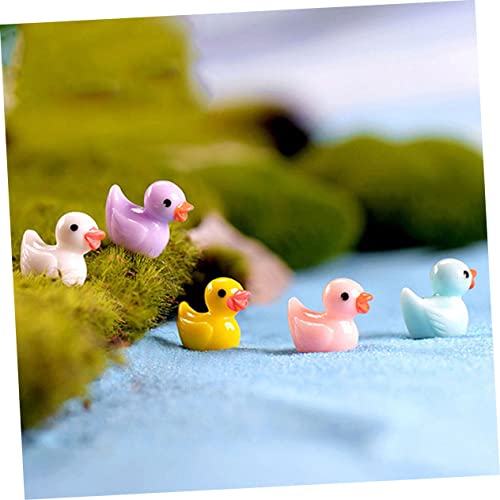 FOYTOKI 60 Pçs Pato Artificial Enfeites De Vidro Em Miniatura Animais De Vidro Cupcake Toppers Mini