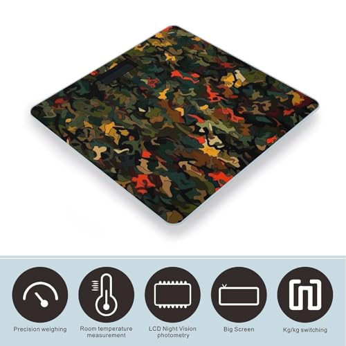 Báscula digital de baño de vidrio templado con pantalla LCD miniatura 3