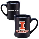 RFSJ Illinois Fighting Illini Ceramic 16oz Sculpted Mug – Official Team Logo Coffee Cup – Handwash Recommended – Individually Boxed
