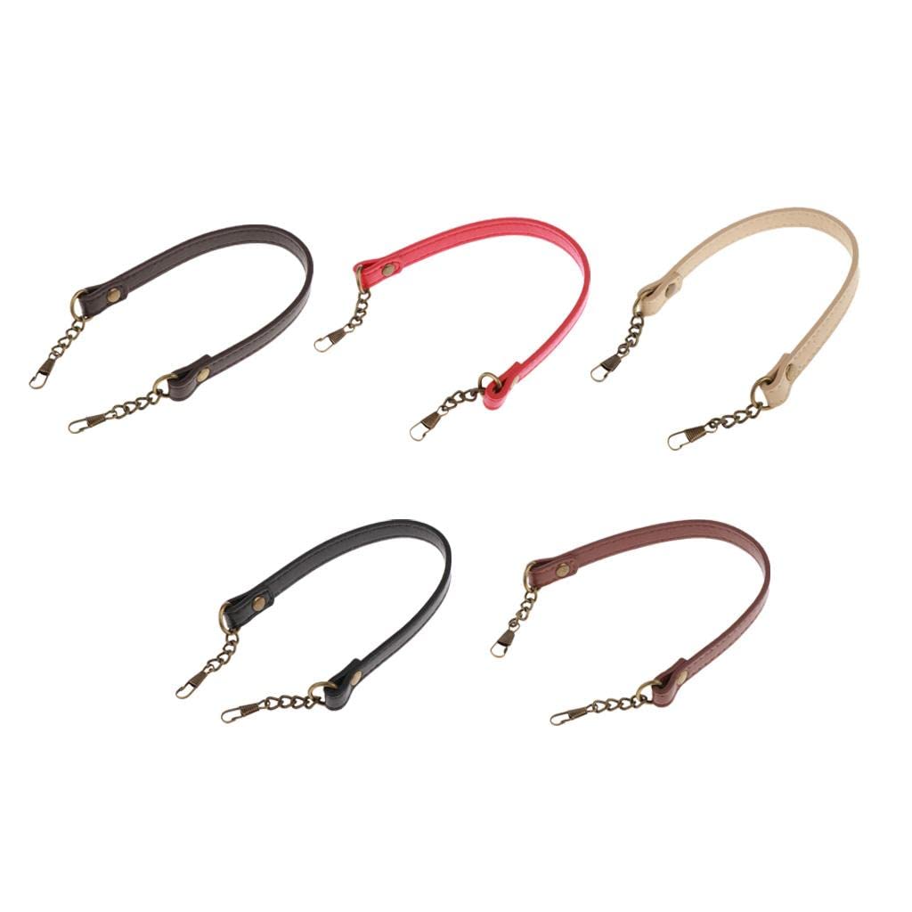 STYLEHEAVEN Short Bag Strap Replacement Pu Leather Handbag Handle DIY Bag Belts Black 2