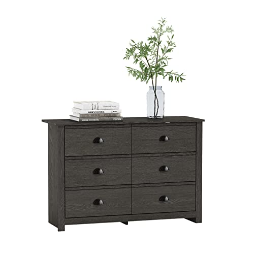 Galano Geodarno 6 Drawer Dresser - Dressers - Dressers & Chest Of Drawers - Dresser For Bedroom - Dresser Organizer - Tall Dresser - Wood Dresser - Dark Grey Oak #TOP3