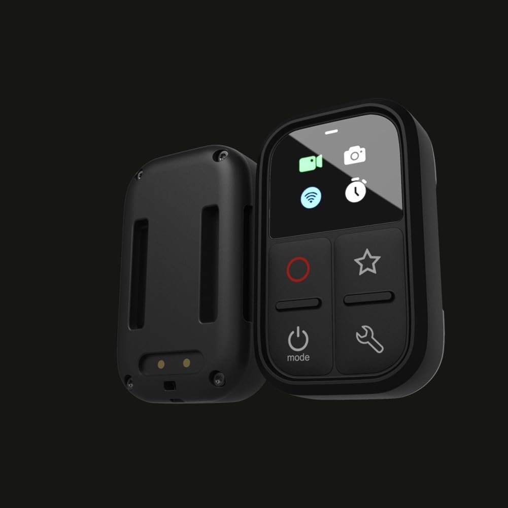 Oniissy Mando a distancia inalámbrico para Go Pro 13 12 11 10 9 MAX 2, funda impermeable de ABS para cámara BT de 6 x 4 x 2 cm, diseño para cámara de acción deportiva, accesorios color negro