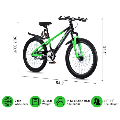 24 Inch Kids' Mountain Bike, Single Speed/7 Speed Bikes for Kid Girls Boys Ages 8 - Additional View