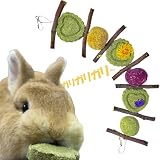TESORO 天然素材で安心｜約1週間愛用可能な小動物のかじりおもちゃ ｜獣医師推奨 歯磨きとストレス解消にうさぎ ハムスター チンチラ モルモット 吊り下げ可