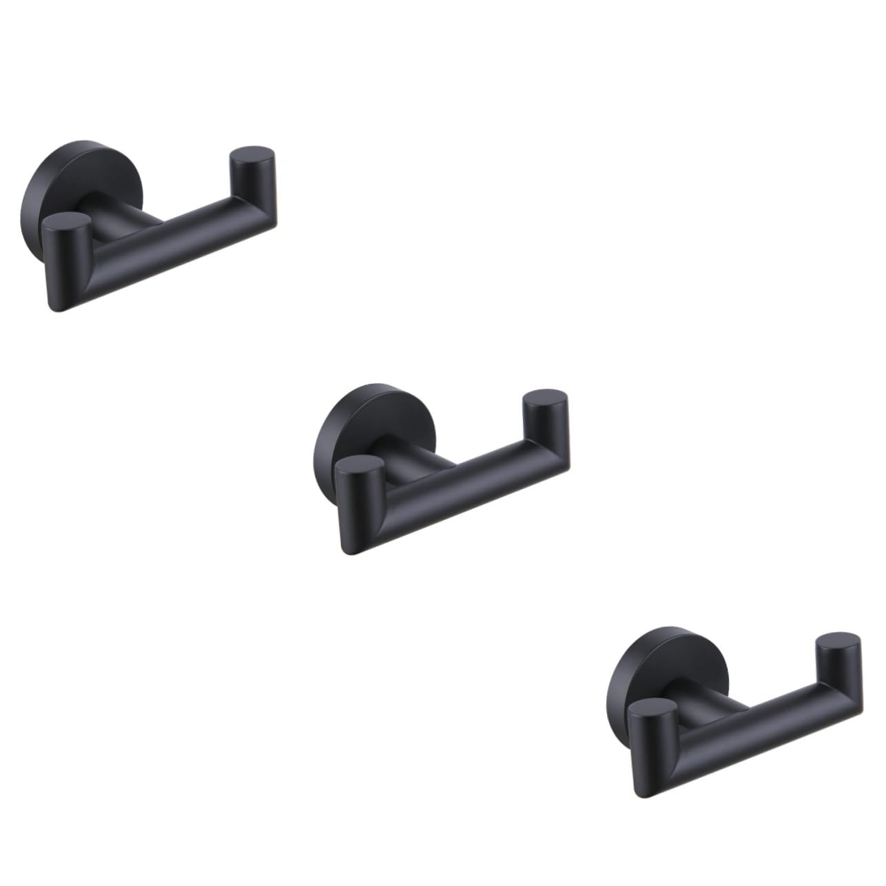Support mural acier double serviettes crochet robuste salle de bain cuisine sans encombrement