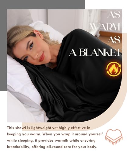 Tencel Shawl Wraps Women's Girls Shrug for Evening Dress Wedding Cape Cover Up 1920s Shawl4