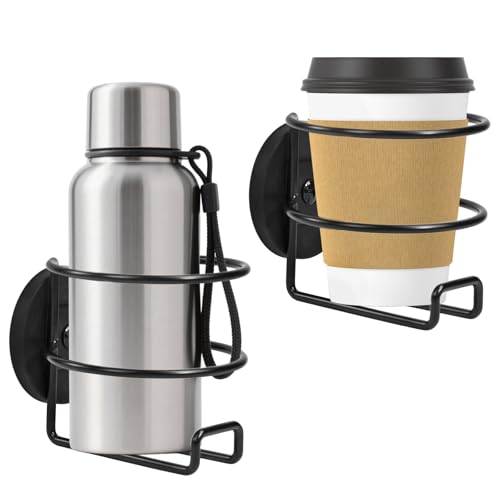VGECEE Lot de 2 Porte-gobelet Magnétique Porte Gobelet Voiture Support de Tasse et Bidon Adjustable Organisateur Tasse en Fer, Convient à Bouteilles d'eau Tasses Café, pour Bateau Voiture Bureau