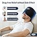Hilph Migraine Relief Cap, Upgraded Odorless Headache Ice Cap with Top Coverage, 360° Gel Surround Head Ice Pack Mask for Migraine, Sinus, Stress, Frontal Headaches Relief Gift for Women Men, Black