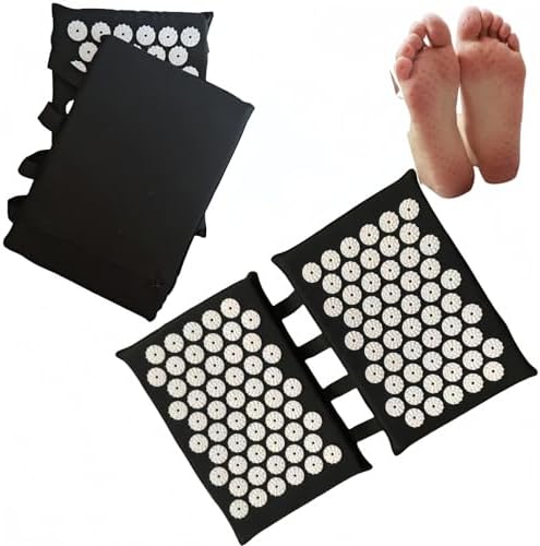 Tapis d'acupression 2 x 33 cm pour pieds et dos – Planche à ongle...
