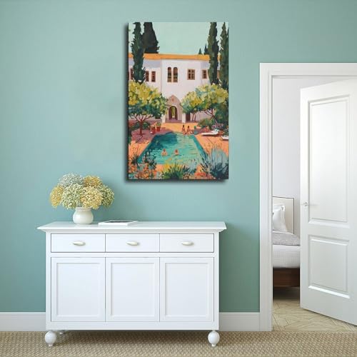 Poster sur toile villa méditerranéenne haute définition pour mur de chambre - 4