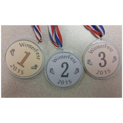 Kopinma 24 DIY Medaillen Rohlinge Medaillen Selbst , Medaillen Kinder, Gewinner Medaillen Blank Medaillen mit Bändern im olympischen Stil für Partys, Preisen Awards, Sport, Festivals