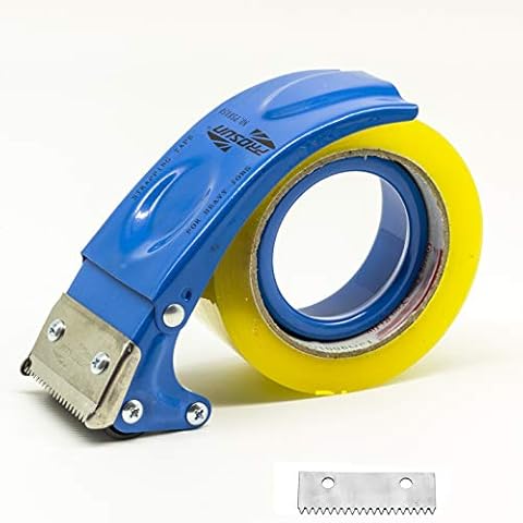PROSUN Metal Handheld 2 Inch Tape Gun Dispenser Packing Packaging Sealing Cutter Blue Cover