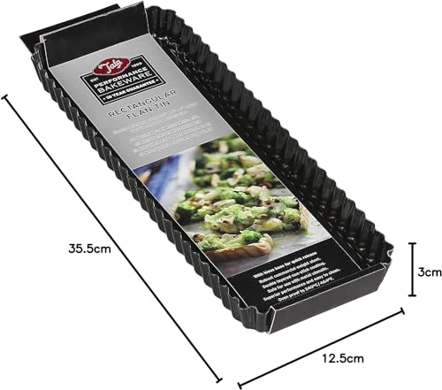 Tala Ceramic Baking Beans - Reusable Heat Resistant Blind Weights - Oven Beads for Pies, Tarts, and Pastry Crusts - Baking Accessories - Approx. 700g + Tala Performance 35.5cm x 12.5cm Fluted Tart Tin